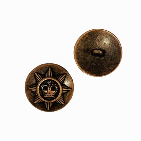 Kupfer Knöpfe kaufen! Wappen Knopf mit Öse Sternmotiv MK-475-k