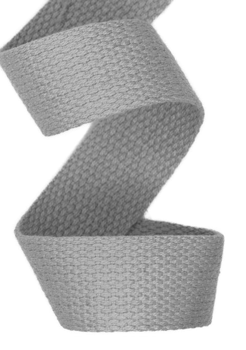 Baumwoll Gurtband GB-2-hell-grau 25 mm für Gürtel und Taschen