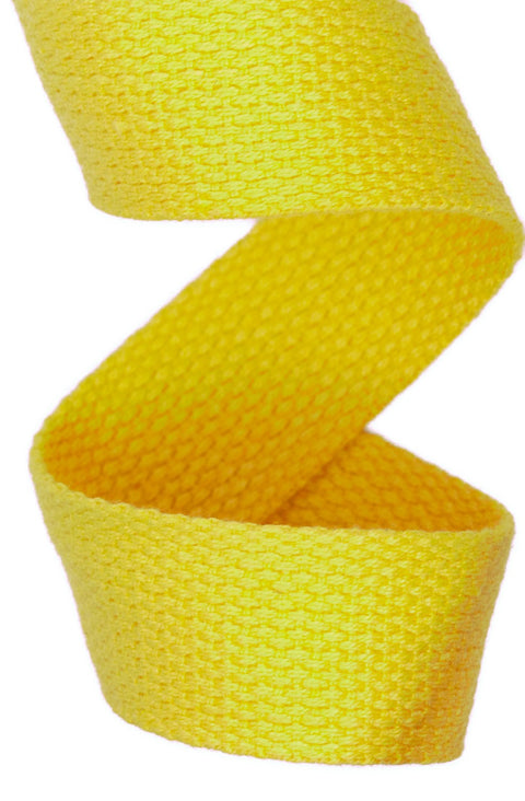 Baumwoll Gurtband GB-2-sonnen-gelb 25 mm für Gürtel und Taschen