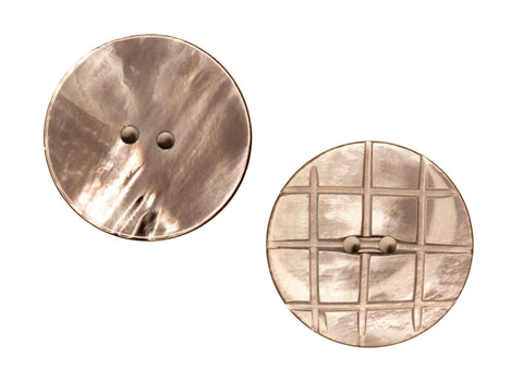 Makassar Perlmutt Knopf 2-Loch pl-gr-501-braun