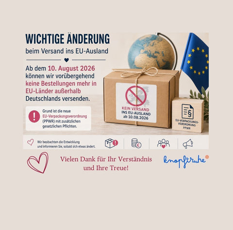 Versand ins EU-Ausland vorübergehend eingestellt