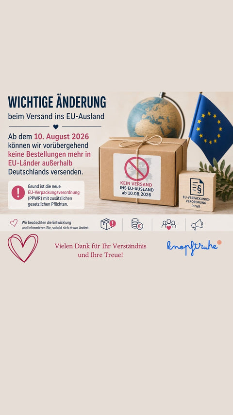 Versand ins EU-Ausland vorübergehend eingestellt