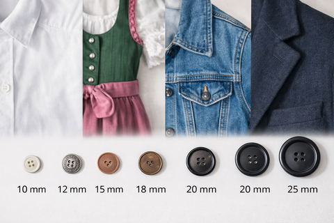 Welche Knopfgröße für welches Kleidungsstück?