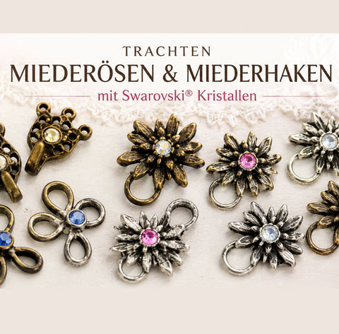 Trachten Miederösen & Miederhaken mit Swarovski® Kristallen