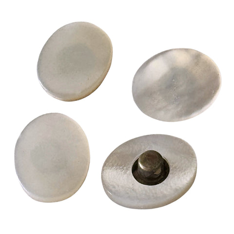 4 Perlmuttknöpfe oval creme - Knopfsortiment Raritaet PL-SO-8