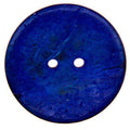 Blau Kokos-Holzknopf aus Kokosholz mit 2-Loch-Befestigung HK-181-BLAU-2