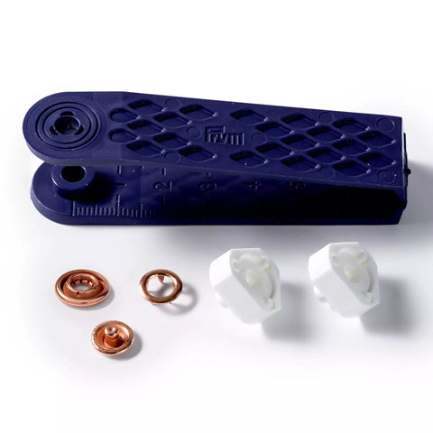 Prym Jersey Druckknöpfe Ring 10 mm in Kupfer mit Werkzeug und Verarbeitungszubehör