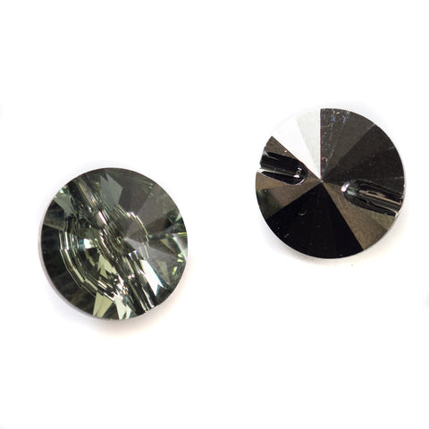 Swarovski Knopf aus Kristallglas Crystal STS-3015-black-diamond