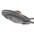 Metallknopf in Altsilber Mittelalter Design mit Öse-Befestigung in 20 mm Vertikale Ansicht