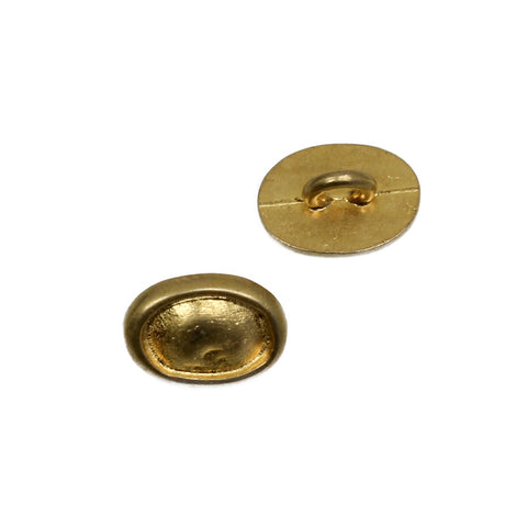 kleine Ovale Knopf Gold kpm-76g