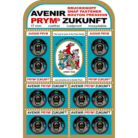 Druckknopf zum Annähen schwarz 17mm