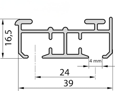 Gardinen T Faltengleiter für 4 mm Lauf