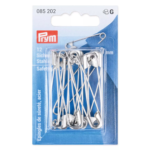 
Verpackung mit 12 Sicherheitsnadeln in Silber von PRYM.