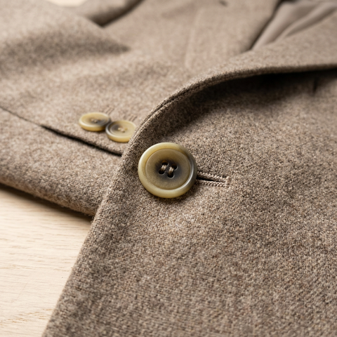 Hornimitatknopf Beige Braun 4-Loch-Knopf Blazer und Sakkoknopf HI-16