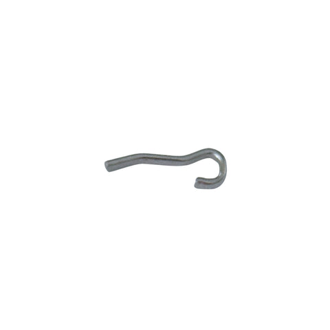 Kurzer silberfarbener Dorn für Gürtelschnallen, leicht abgewinkelt, 18 mm lang, mit kleinem Dornauge