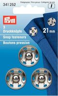 Druckknöpfe Silber 21mm