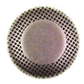 Metallknopf mit flach Halbkugel in Grau mit Öse-Befestigung in 18–23 mm