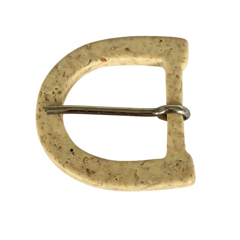 Gürtelschnalle mit Dorn Beige Kunststoff S-14 Vorderseite