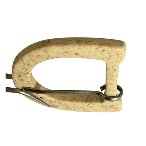 Gürtelschnalle mit Dorn Beige Kunststoff S-14 Detailansicht