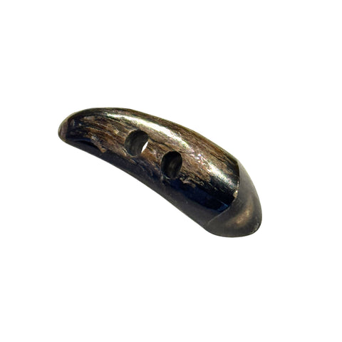 Hornknebel schwarz aus echtem Büffelhorn, 55 mm – Knebelknopf K-HO-14 für Mäntel und Trachtenjacken