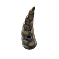 Hornknebel schwarz-braun mit Punkten aus echtem Büffelhorn, 63 mm – Knebelknopf K-HO-13