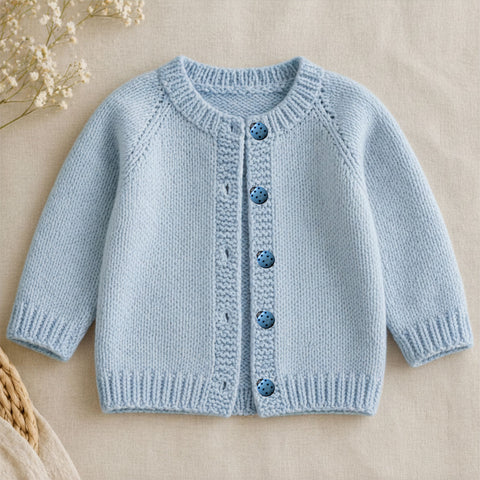 Kinderknopf Marienkäfer blau-schwarz, Kunststoff, Öse