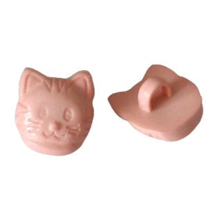 Kinder Knopf Rosa Katzenkopf KK-16