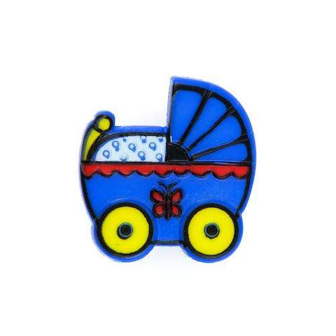 Kinder Knopf Kinderwagen KK-5 blau