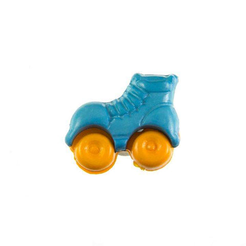 Kinder Knopf Rollschuhe KK-150-blau 6