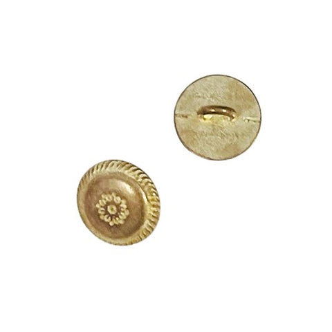 Kupfer Knöpfe kaufen! kleiner Metallknopf mit Blümchen Muster MK-407-sk