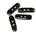 Hornknebel flach schwarz aus echtem Büffelhorn, 50 mm – Knebelknopf K-HO-4