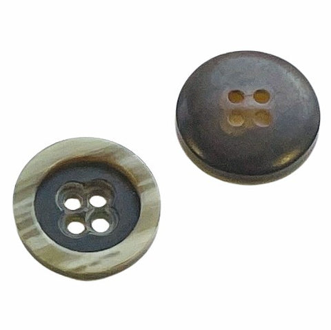 Knopf aus Kunststoff schwarz -Braun melierter KS-14