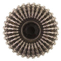 Metallknopf mit Trachtenoptik in Altsilber-Silber mit Öse-Befestigung in 23–30 mm