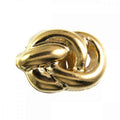 Goldfarbener Knoten Ösenknopf aus Kunststoff in Couture Optik 18 mm