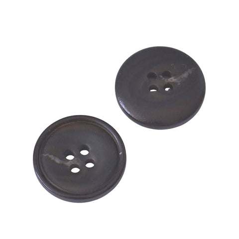 Mantel & Blazer Knopf Dunkel Braun 4-Loch KM-6
