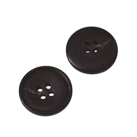 Mantel & Blazer Knopf Schwarz Braun 4-Loch KM-6