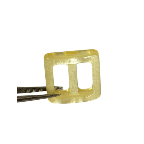 Mini Schnalle Quadratisch Gelb Kunststoff S-40