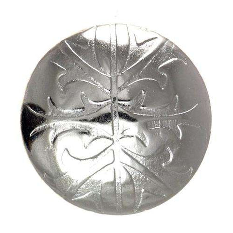 Ösen Knopf Silber mit Ornament MK-71s