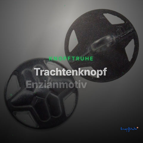 Trachtenknopf Enzianmotiv Stahl – Ösenknopf – TK-34 – Clean Showcase