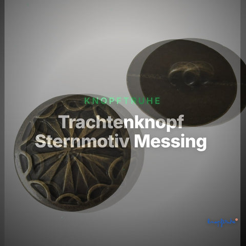 Trachtenknopf Sternmotiv Messing – Ösenknopf TK-13-AG – Clean Showcase