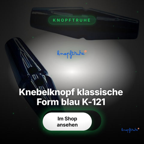 Knebelknopf klassische Form blau K-121 – Hero Spotlight
