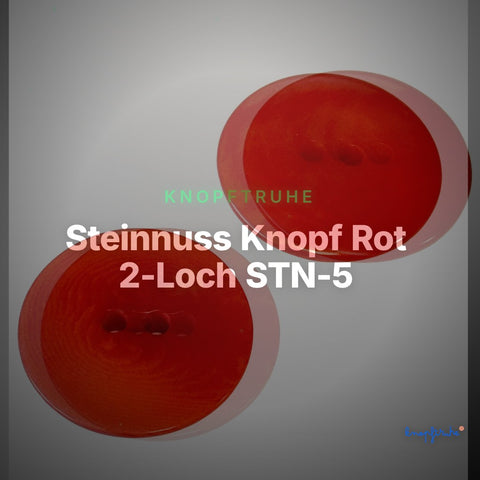 Steinnuss Knopf Rot 2-Loch STN-5 – Clean Showcase