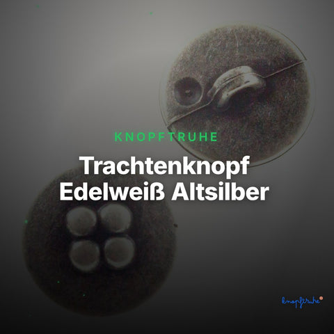 Trachtenknopf Edelweiß Altsilber – Ösenknopf – TK-26 – Clean Showcase
