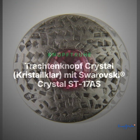 Trachtenknopf Crystal (Kristallklar) mit Swarovski® Crystal ST-17AS Altsilber – Clean Showcase