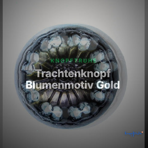 Trachtenknopf Blumenmotiv Gold – Ösenknopf – TK-123 – Clean Showcase