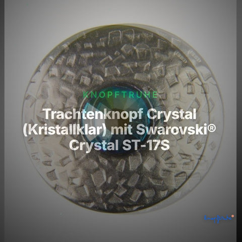 Trachtenknopf Crystal (Kristallklar) mit Swarovski® Crystal ST-17S Silber – Clean Showcase