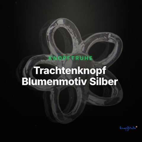 Trachtenknopf Blumenmotiv Silber – Ösenknopf – TK-102S – Clean Showcase