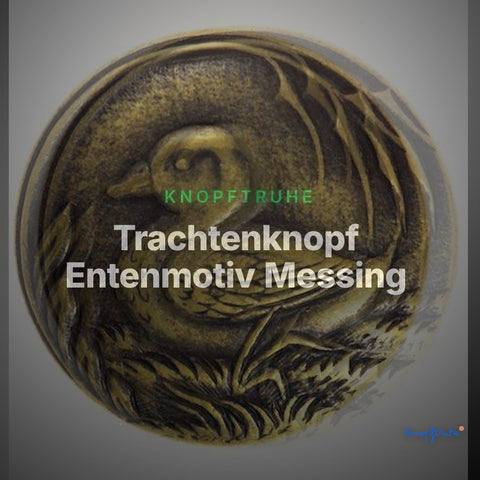 Trachtenknopf Entenmotiv Messing – Ösenknopf – TK-103AM – Clean Showcase