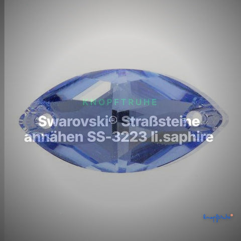 Swarovski® Straßsteine annähen SS-3223 li.saphire – Clean Showcase
