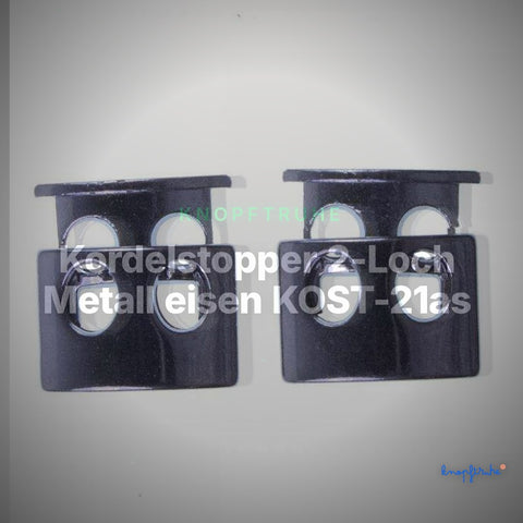 Kordelstopper 2-Loch Metall eisen KOST-21as – Clean Showcase